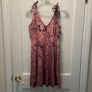 L.A. Hearts Maroon Velvet Sleeveless Mini Dress